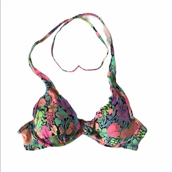 Victoria’s Secret Floral Halter Bikini Top - Picture 1 of 6